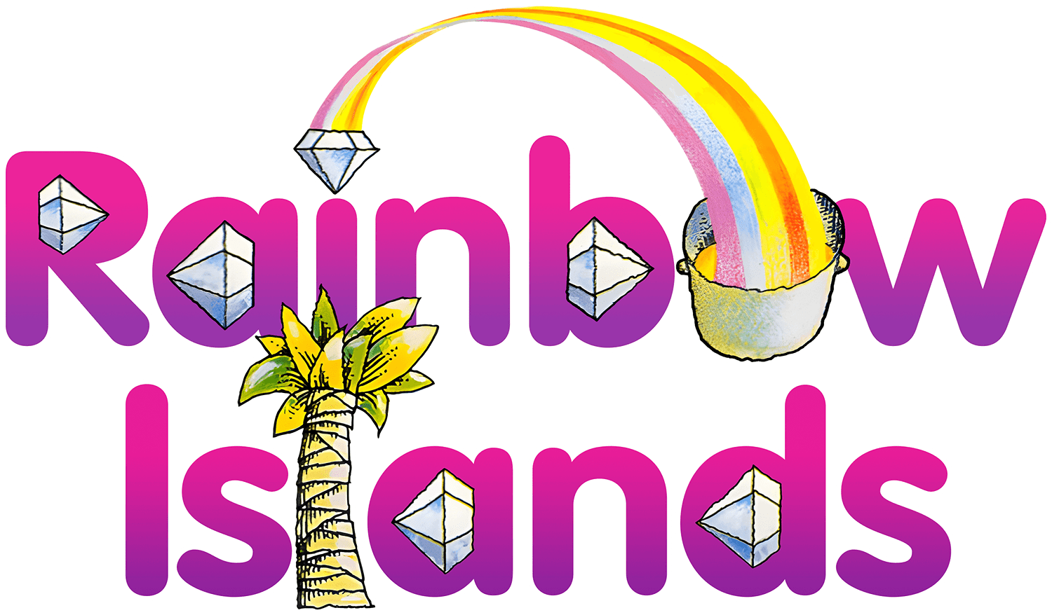 Rainbow Islands logo for NES